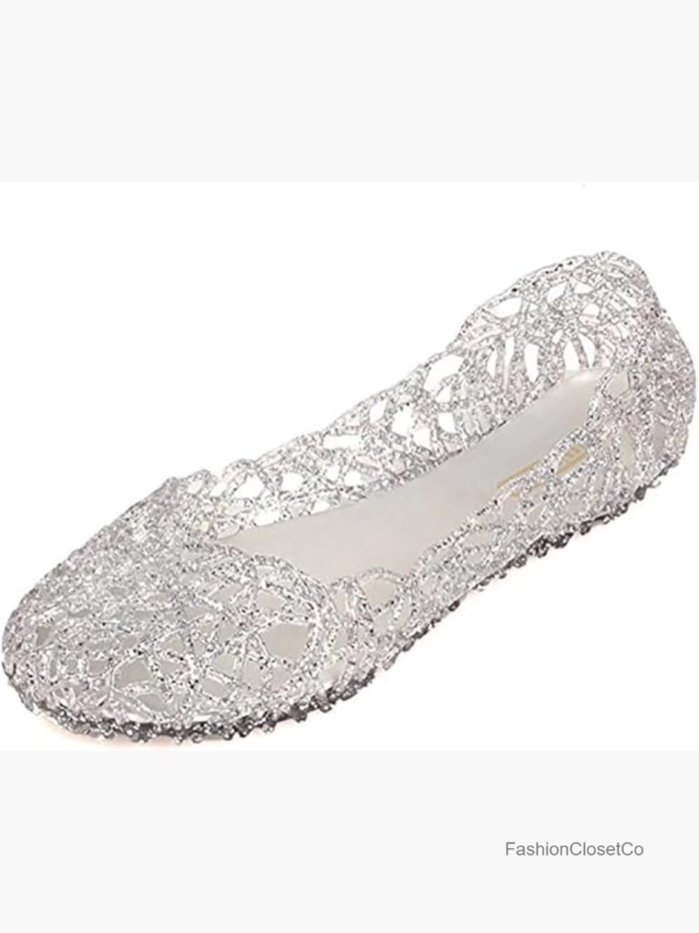 Jelly Ballet Flats Slip On Loafers - Hollow Out Non-Slip Summer Shoes